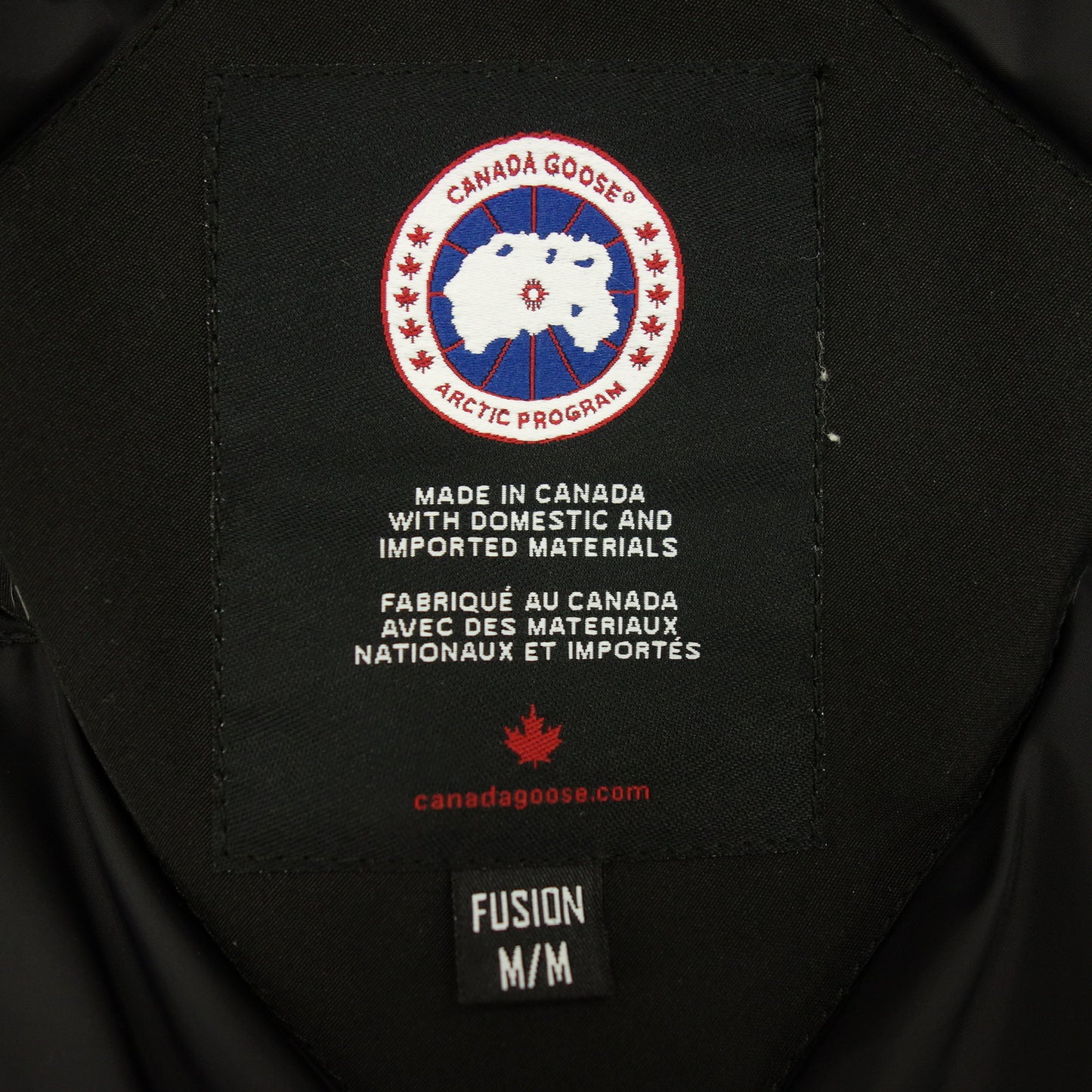 Very good condition◆Canada Goose Down Jacket 3426MA Chateau Parka Fusion Men's Black Size M Domestic Genuine Product CANADA GOOSE [AFA16] 