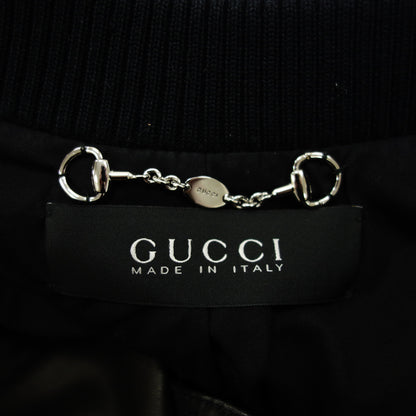 グッチ レザージャケット ジップアップ ベルト付き レディース ブラック 38 GUCCI【AFG1】【中古】