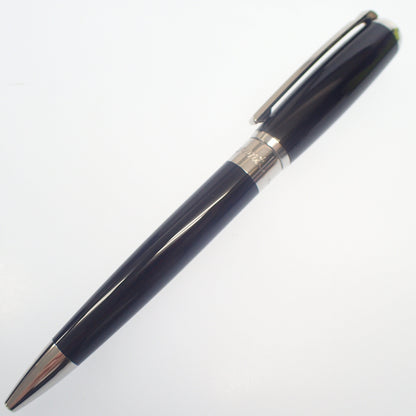 Very good condition ◆Dupont Ballpoint Pen Elise Black x Silver 415674 Lacquer &amp; Palladium STDupont [AFI10] 