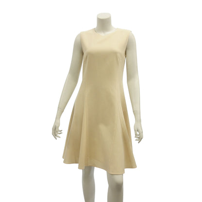 Good condition ◆ ADEAM 41496 Sleeveless dress cotton beige ladies size 2 ADEAM [AFB2] 