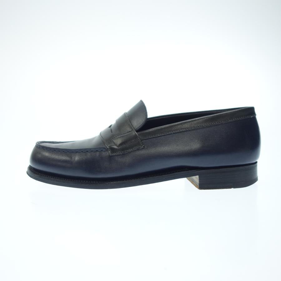 Good condition◆JM Weston coin loafer combination 180 5.5D men's black navy JMWESTON [LA] 