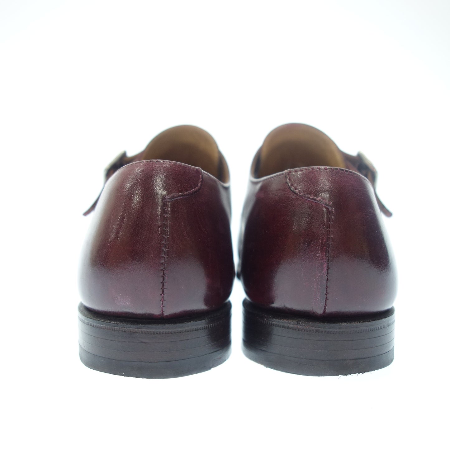 中古◆ クロケット&ジョーンズ ダブルモンクストラップ シューズ ロウンズ メンズ 5E ボルドー Crockett&Jones Lowndes【AFD1】