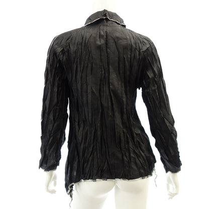 Good Condition◆Pleats Please Long Sleeve Shirt Pleated Shrink Women's Black Size 3 PLEATS PLEASE [AFB23] 