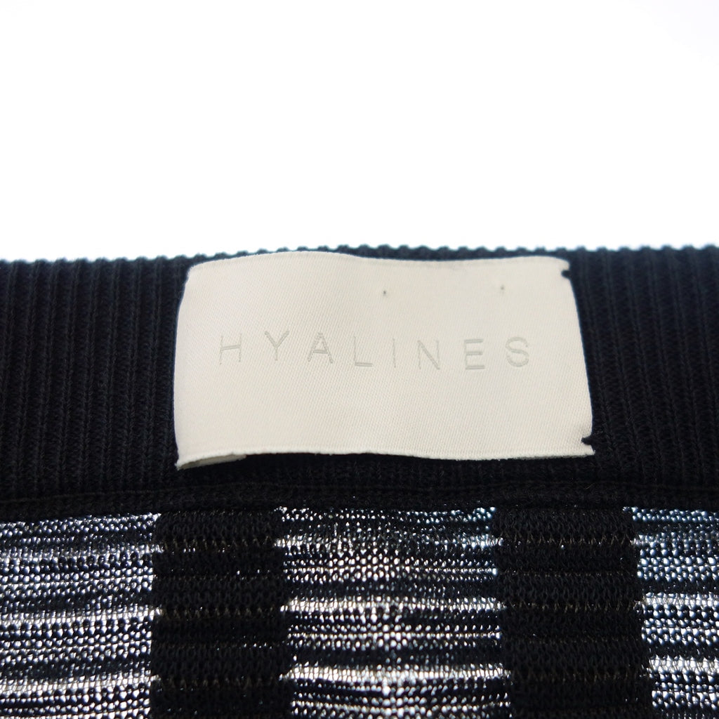 Good condition ◆Highline skirt pleated women's 38 black HYALINES [AFB6] 