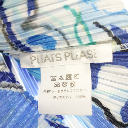 Good condition ◆ Pleats Please Issey Miyake Sleeveless Tops PP11JK221 21SS All pattern Women's Blue Size 3 PLEATS PLEASE ISSEY MIYAKE PLAYING [AFB29] 