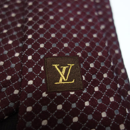 Louis Vuitton tie 100% silk men's red LOUIS VUITTON [AFI17] [Used] 