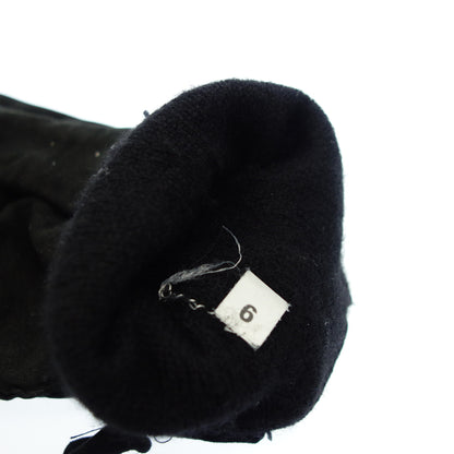 Yves Saint Laurent Suede Leather Gloves Black 9 YVES SAINT LAURENT [AFI20] [Used] 
