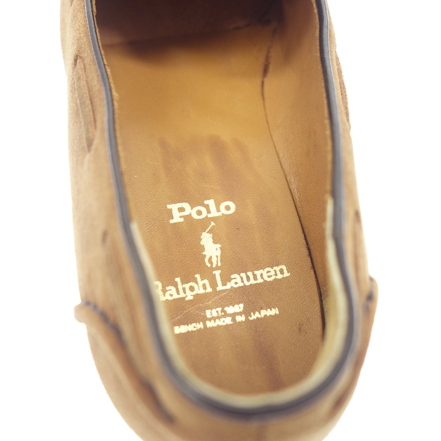 Very beautiful item◆Ralph Lauren Tassel Loafer Suede Beige Size 26.5cm RALPH LAUREN 