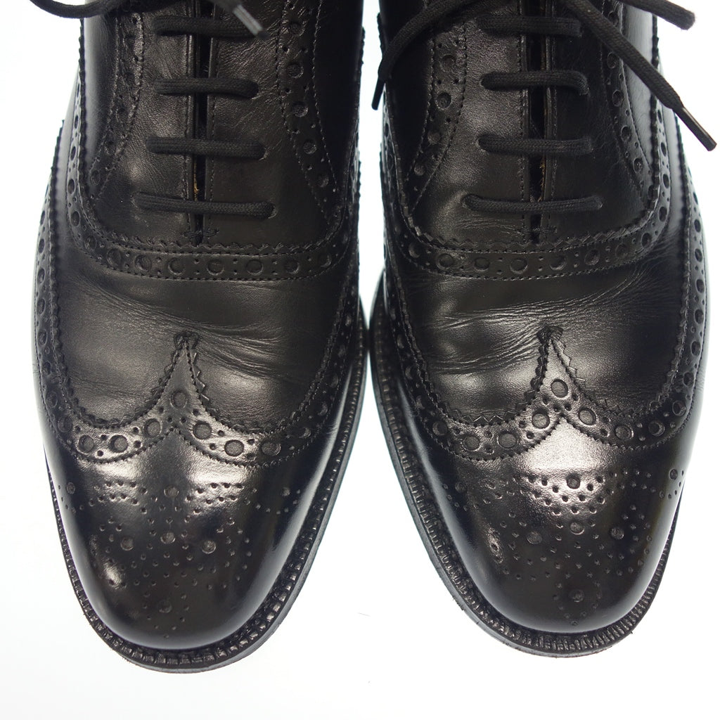 Good condition◆Church leather shoes 3 cities Brisbane full brogue men's black 73 last size 75F church's [LA] 