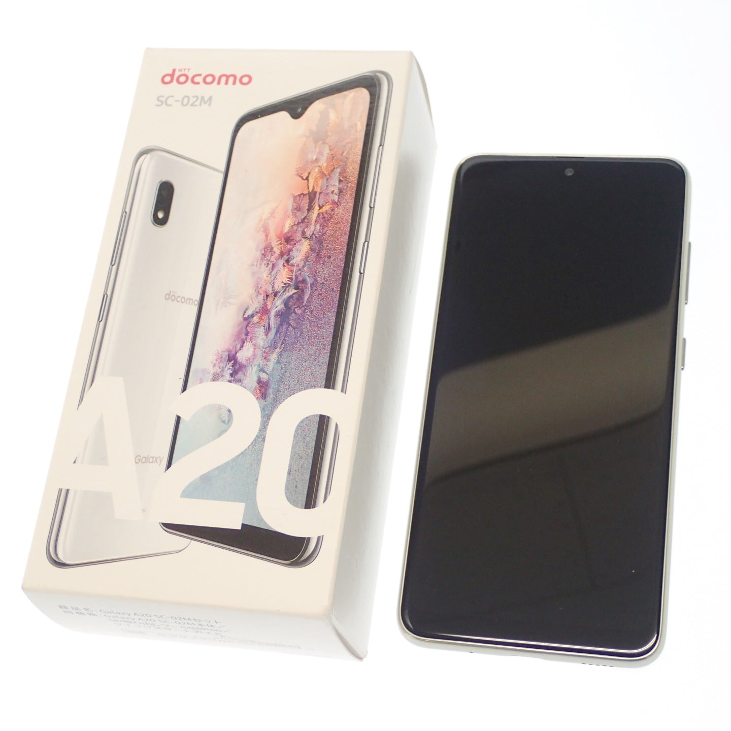 中古◆ドコモ スマートフォン ギャラクシー A20 SC-02M ホワイト docomo Galaxy A20 ジャンク SIMなし【AFI18】