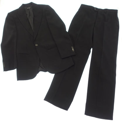 品相良好◆乔治阿玛尼西装套装黑色条纹尺寸 46 男式 GIORGIO ARMANI [AFA10] 