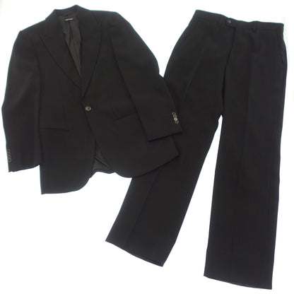 Good Condition◆Giorgio Armani Suit Setup Black Stripe Size 46 Men's GIORGIO ARMANI [AFA10] 