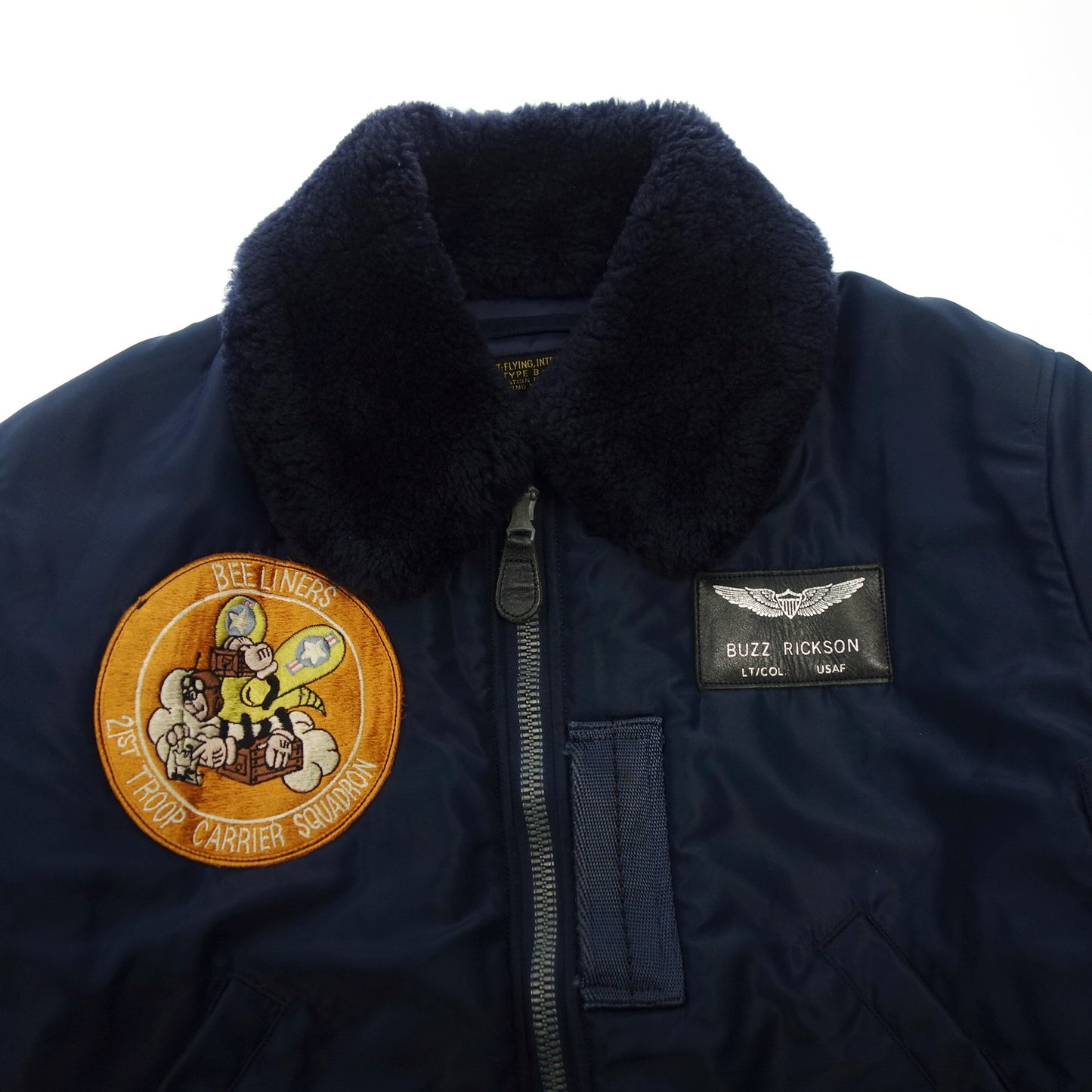 Used ◆Buzz Rickson's Outerwear B-15C Flight Jacket Patch Design Men's Navy 38 Buzz Rickson's [AFA20] 