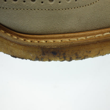 Good Condition ◆ Tricker's SHIPS Leather Shoes Wing Tip M5633 Suede Men's Beige UK8 Tricker's SHIPS [LA] 