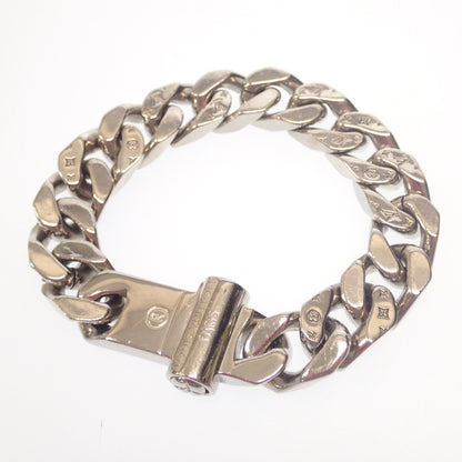 Used ◆Louis Vuitton LV chain links bracelet M68273 Size M Silver with box LOUIS VUITTON [AFI13] 