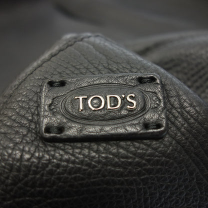 TOD'S Shoulder Bag Grained Leather Black TOD'S [AFE12] [Used] 