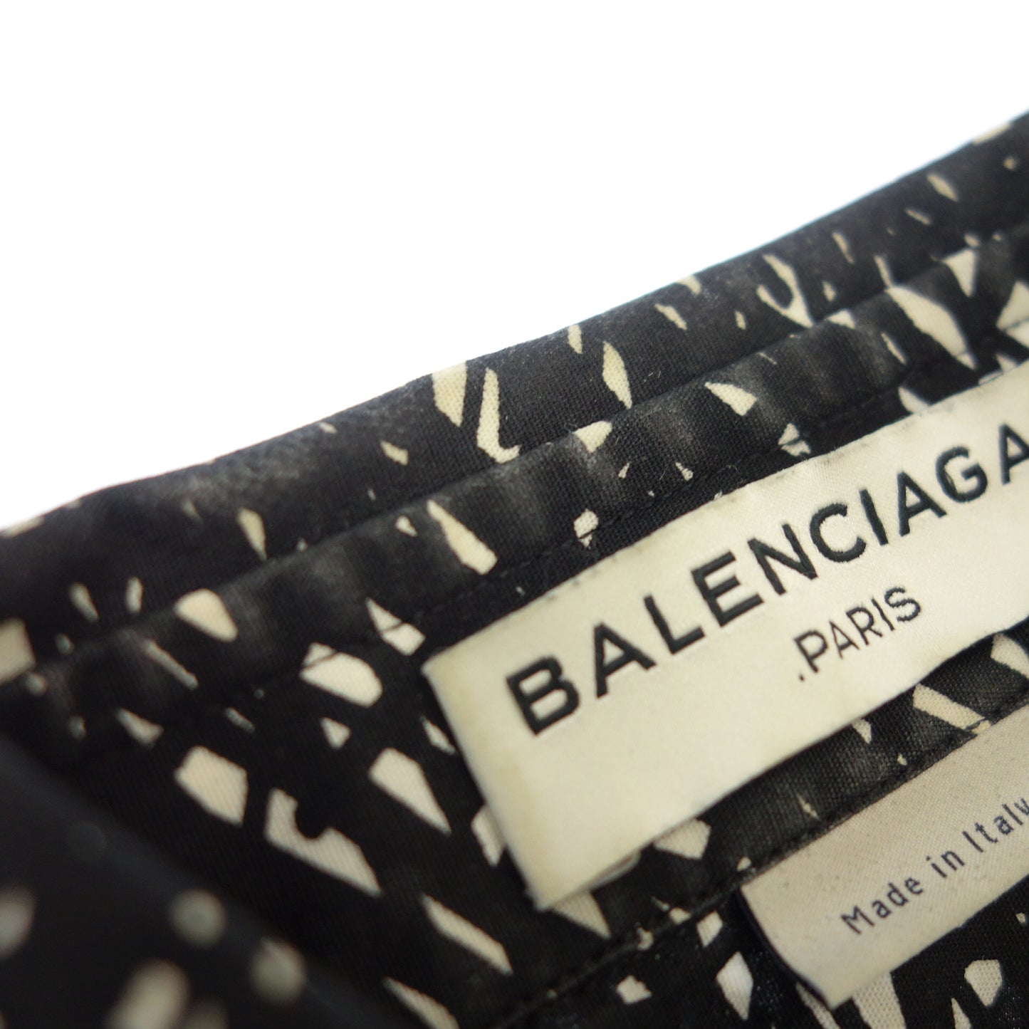 Used ◆ Balenciaga long sleeve shirt all over pattern 301991 men's black 37 BALENCIAGA [AFB11] 