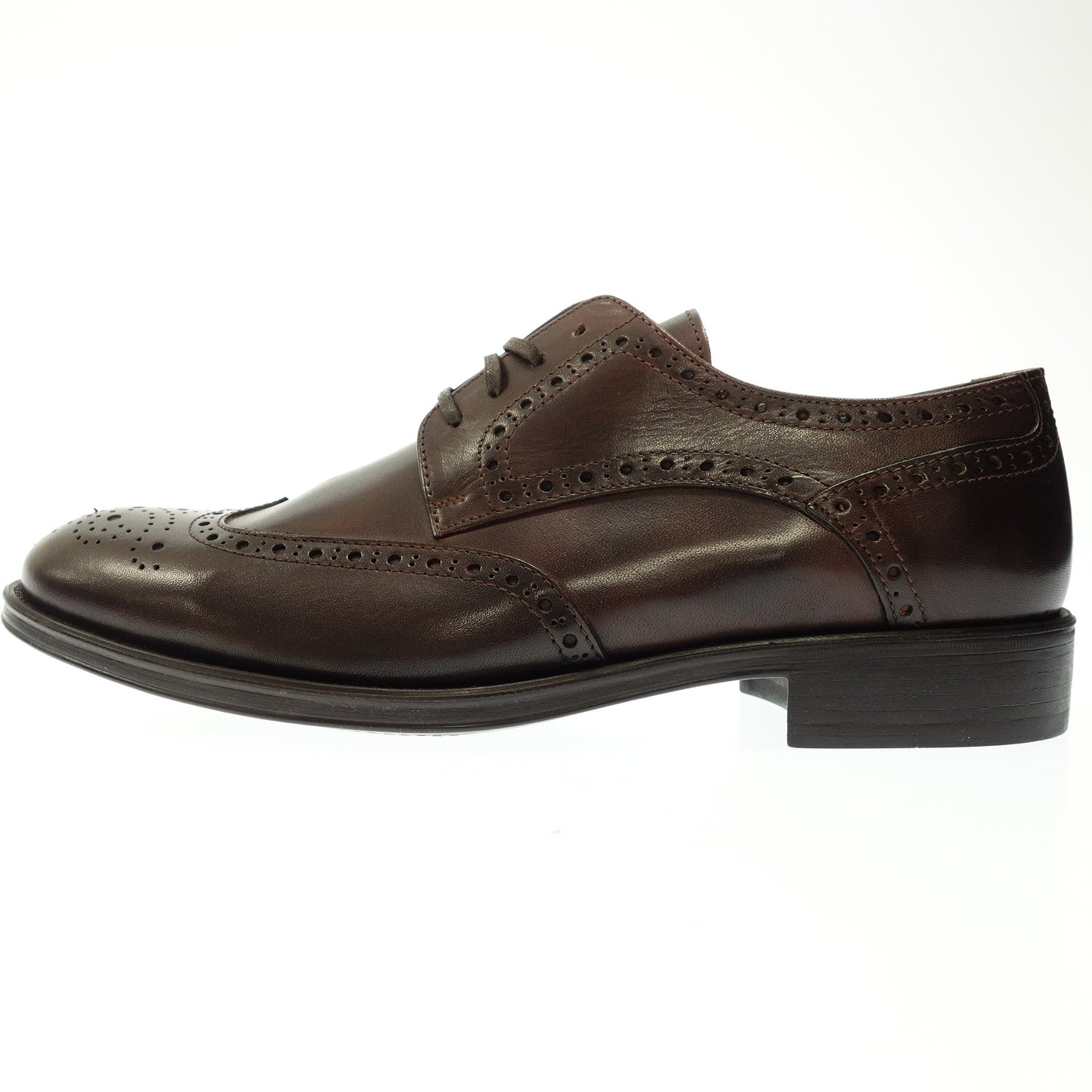 Like new ◆ Stefano Branchini Leather Shoes Wing Tip Men's 40.5 Brown STEFANO BRANCHINI [AFD7] 