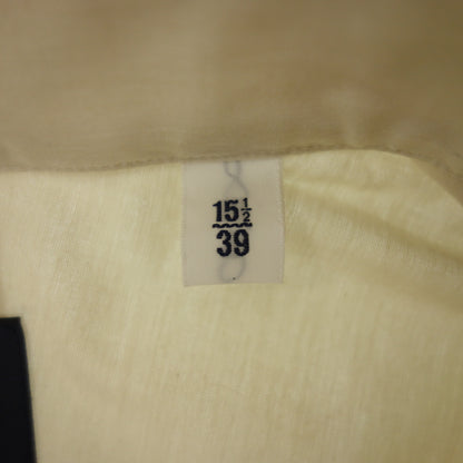 Very good condition ◆ BEAMS F shirt long sleeve cotton men's beige size 15 1/2 39 BEAMS F [AFB36] 