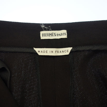 Good condition◆Hermes wool slacks Margiela period pants ladies brown 34 HERMES [AFB14] 