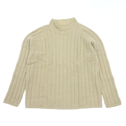 Hermes Wool Knit Sweater High Neck Men's S Beige HERMES [AFB18] [Used] 