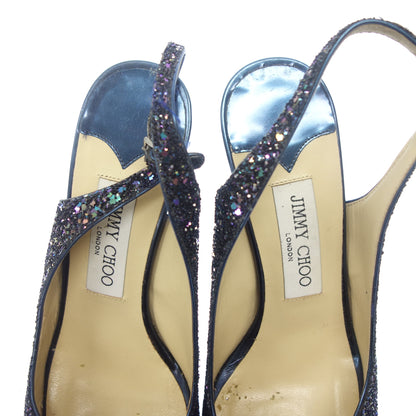 Good Condition◆JIMMY CHOO Heel Pumps Glitter Lamé Ladies Multicolor Size 38 JIMMY CHOO [AFC53] 