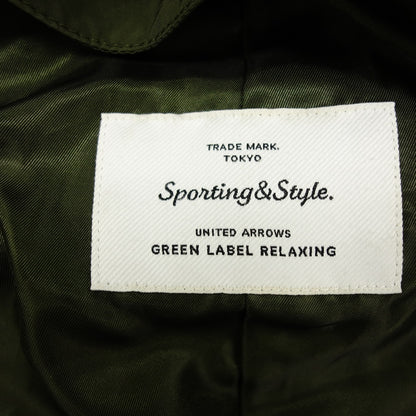 美品◆ユナイテッドアローズグリーンレーベルリラクシング ジャケット ポリエステル レディース グリーン サイズ40 UNITED ARROWS green label relaxing【AFB18】