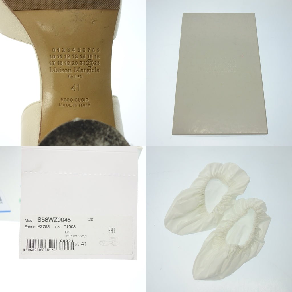 二手 ◆ Maison Margiela 皮革高跟鞋 Tabi S58WZ0045 女式奶油色 尺码 41 Maison Margiela [AFD4] 