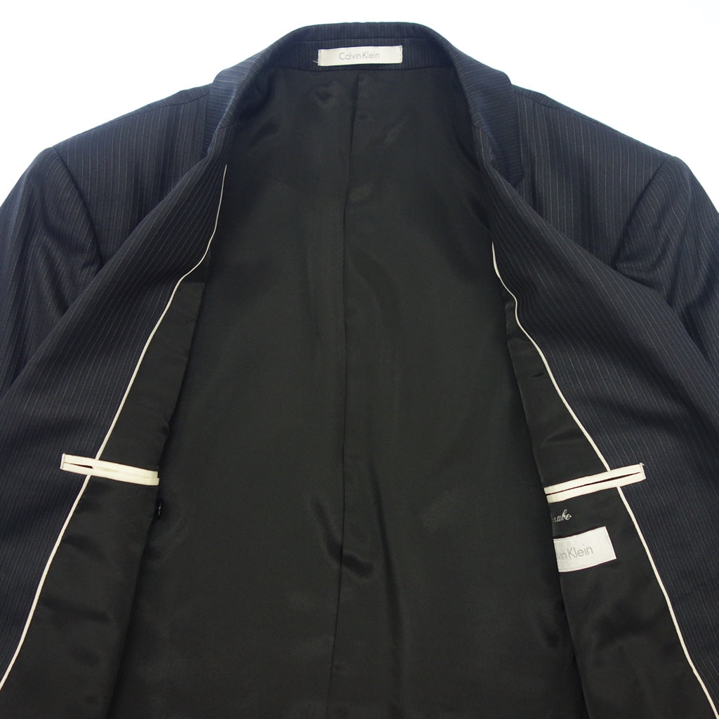 Good Condition◆Calvin Klein Suit Setup Striped Men's Size 36 Navy Calvin Klein [AFB8] 