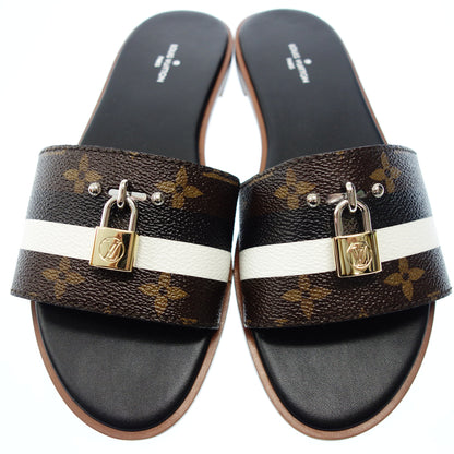 Louis Vuitton Sandals Cadena Monogram Women's 38 Black LOUIS VUITTON [AFD4] [Used] 