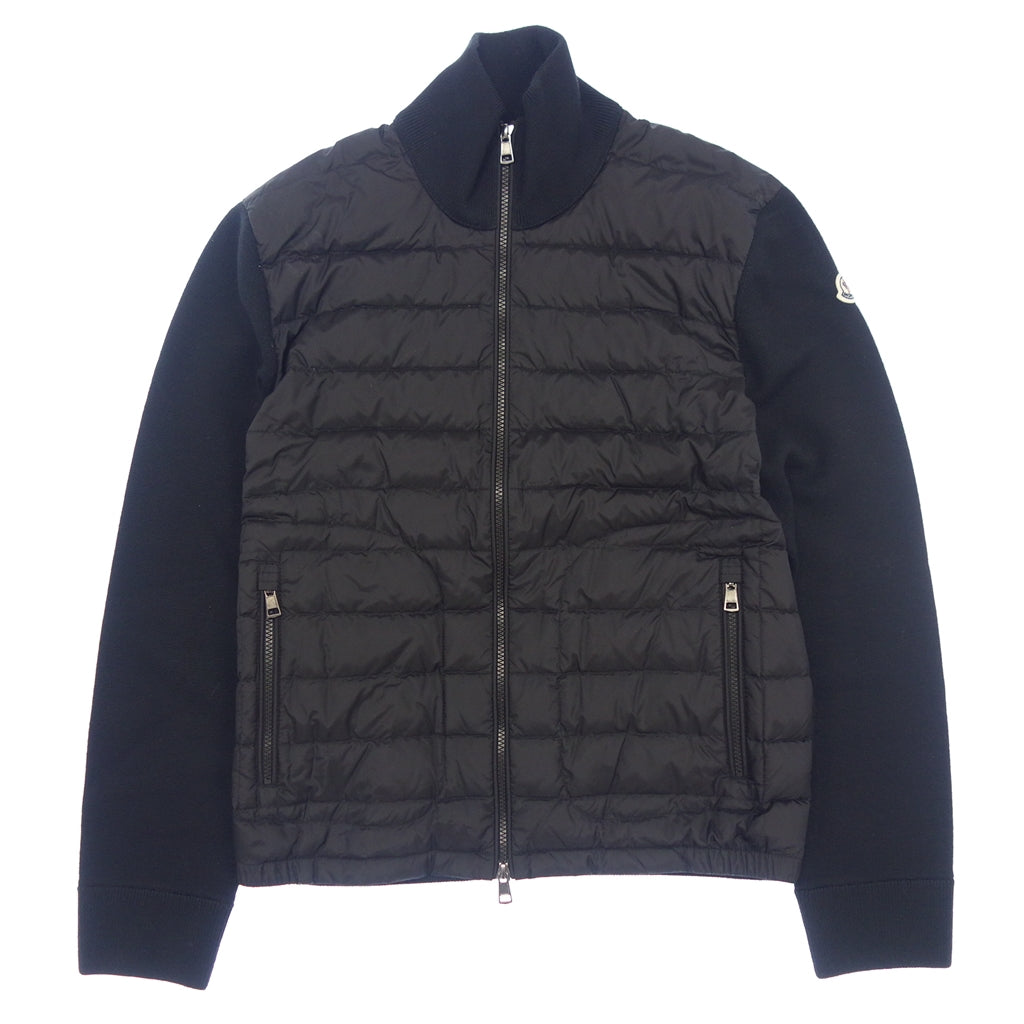 品相良好◆Moncler 开衫针织开关羽绒男式 M 号黑色 MONCLER 开衫经编 [AFB45] 