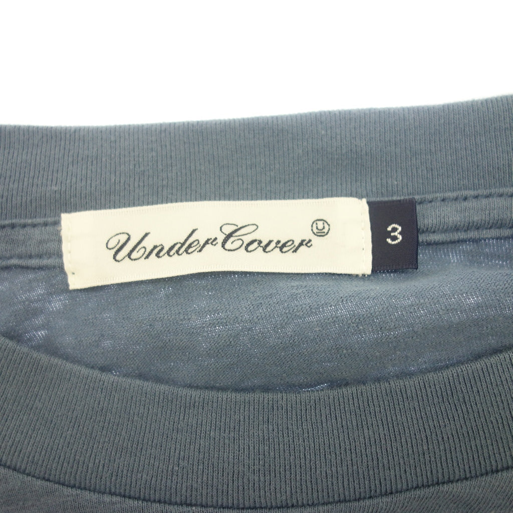 Good condition ◆ Undercover long sleeve T-shirt cut and sew UCZ4891-3 THRONE OF BLOOD Men's size 3 Blue UNDERCOVER [AFB7] 