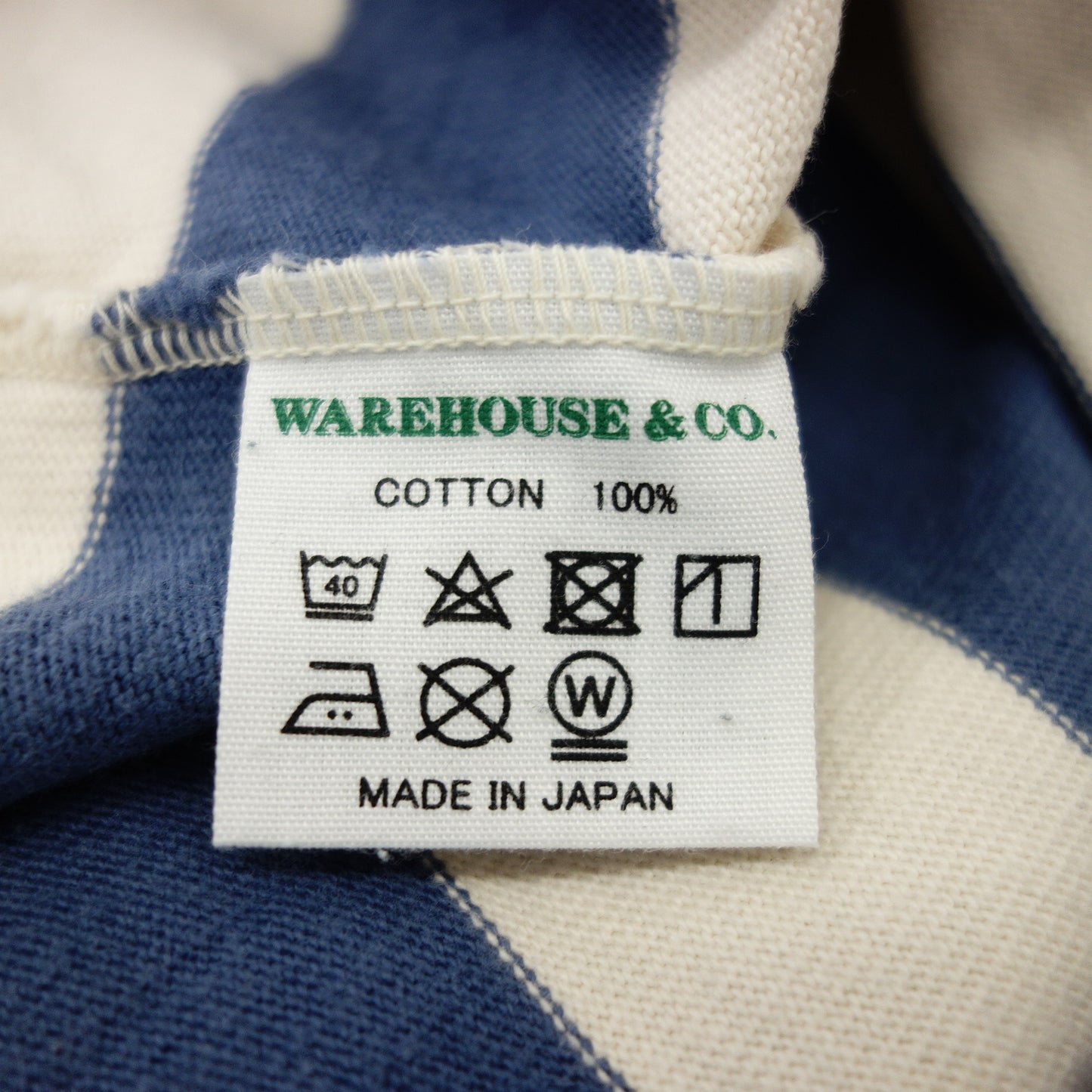 ウエアハウス Tシャツ 半袖 ボーダー ダックディガー メンズ ブルー系 40 WAREHOUSE【AFB16】【中古】