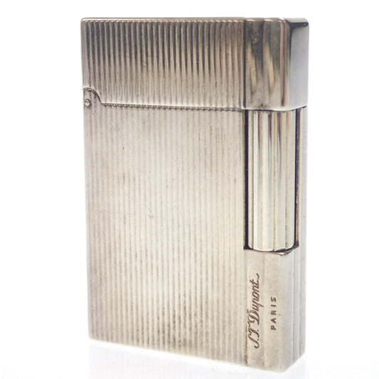 Used ◆DuPont Line 2 Gas Lighter GP Silver with box ST Dupont [AFI18] 