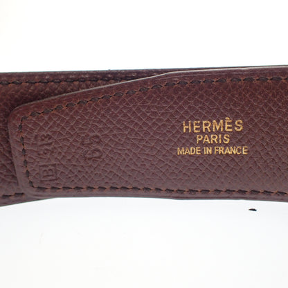 エルメス レザーベルト H金具 ゴールド金具 □B刻 HERMES【AFI10】【中古】