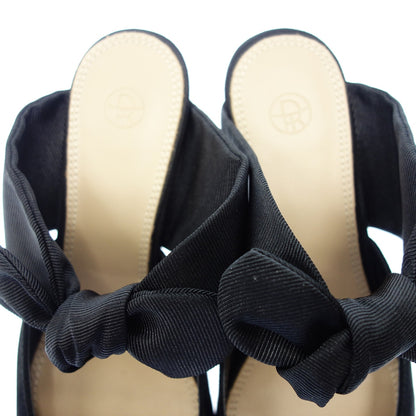 Good condition ◆ THE ROW Mule Ribbon Ladies Black Size 37 THE ROW [AFC3] 