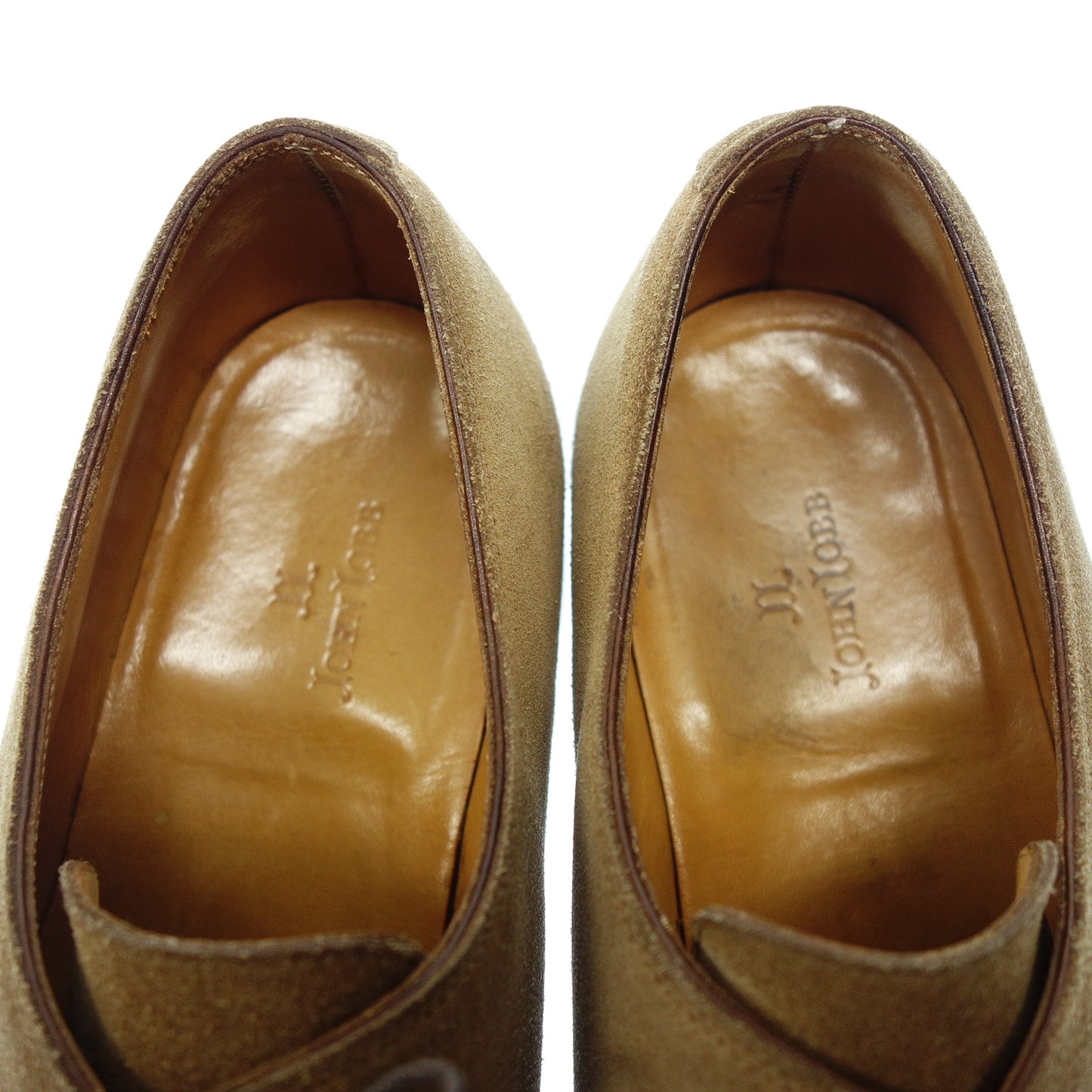 Good Condition◆John Lobb Lace-up Shoes U Tip NEWMARKET Suede Men's Brown Size 7.5 JOHN LOBB [AFC36] 