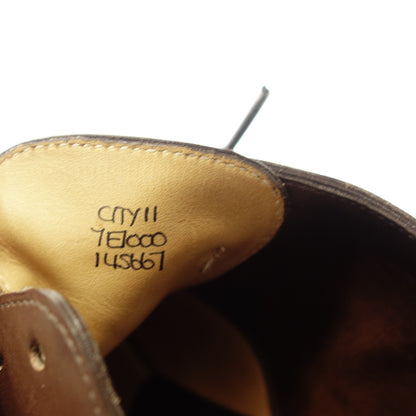 美品◆ジョンロブ CITY Ⅱ シティ キャップトゥ レザー シューズ メンズ 7E 茶系 JOHN LOBB【LA】