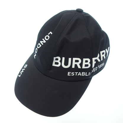 バーバリー ベースボールキャップ ナイロン ロゴ ブラック BURBERRY【AFI22】【中古】