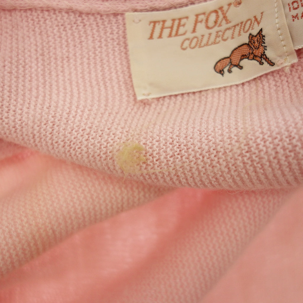 Used Vintage THE FOX COLLECTION 80's Cardigan Acrylic Men's Pink Size L Vintage THE FOX COLLECTION [AFB33] 