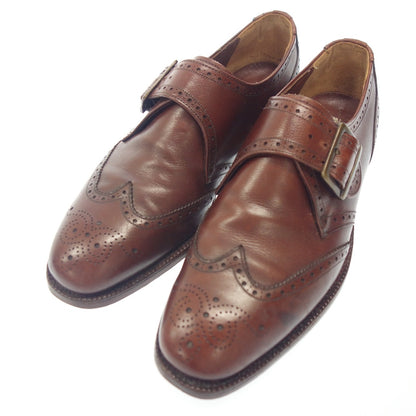 Used church leather shoes single monk full brogue men's brown size 55F church's [AFC29] 