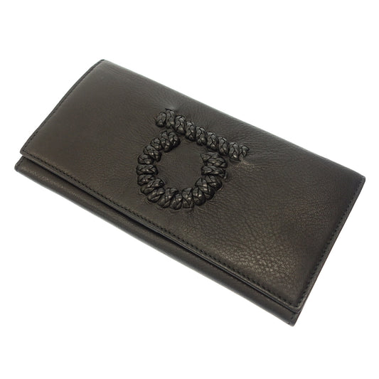 Very good condition ◆Salvatore Ferragamo long wallet bi-fold black Salvatore Ferragamo [AFI5] 