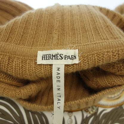 Hermes Knit Sweater Turtleneck Scarf Pattern Margiela Period Women's M Brown HERMES [AFB17] [Used] 
