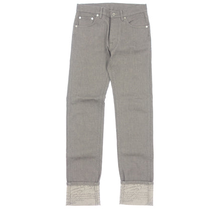 Very good condition ◆ Berluti denim pants lining calligraphy men's size 44 gray Berluti [AFB48] 