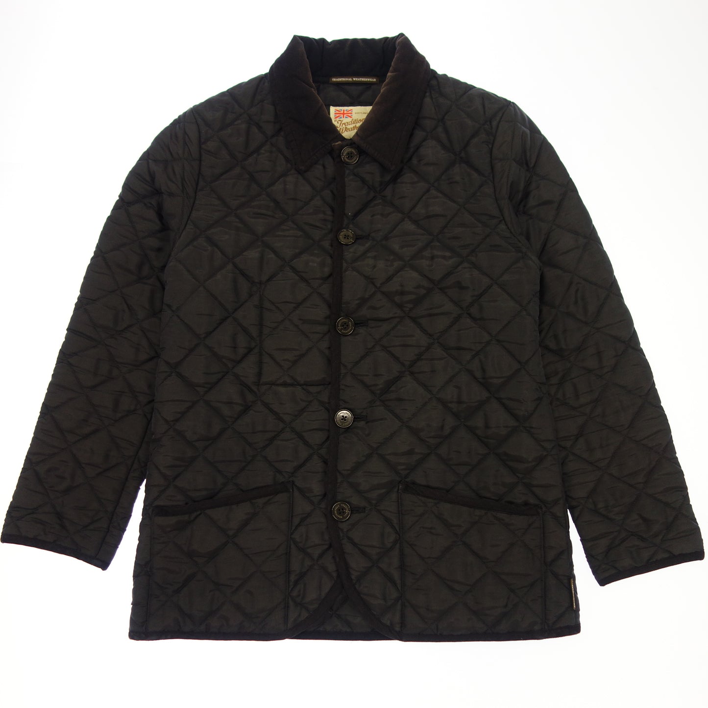 中古◆トラディショナル ウェザーウェア アウター キルティングジャケット メンズ サイズ40 ブラック系 Traditional Weatherwear【AFA18】