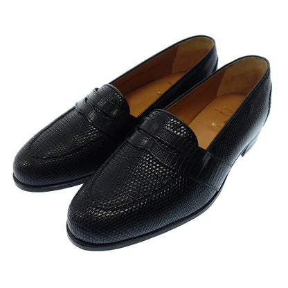 Like new ◆ Polo Ralph Lauren Loafers Lizard Men's 26 Black POLO RALPH LAUREN [LA] 