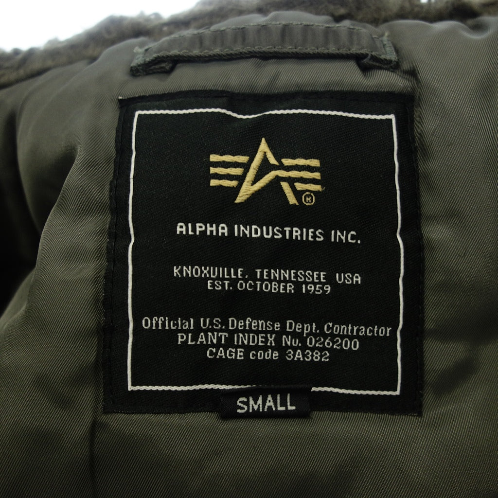 Good Condition ◆ Alpha Nylon Jacket 20094-0876 Men's Size S Khaki with Fur ALPHA [AFA13] 