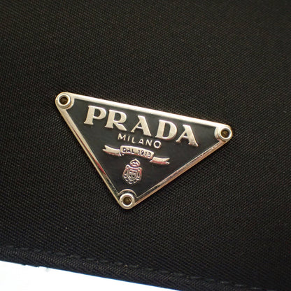 Prada address book triangular plate nylon black with box PRADA [AFI18] [Used] 