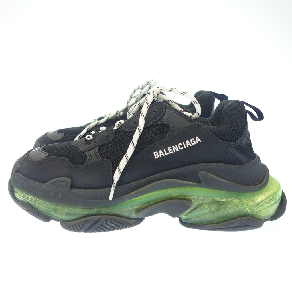 状况良好 ◆ Balenciaga 运动鞋 Triple S 男士 黑色 x 绿色 尺寸 27 厘米 541624 Balenciaga [AFC26] 