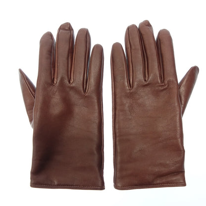 Very good condition◆DENTS Men's Leather Gloves Hair Sheep Dark Brown DENTS [AFI21] 